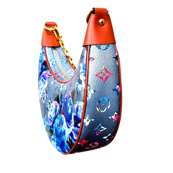 RARE NIB Louis Vuitton LV Garden Metallic Monogram LoopPM Bag Blue - Picture 3 of 15